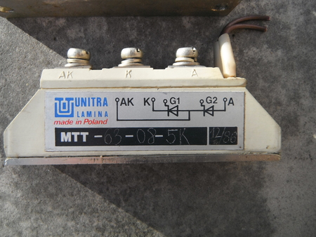 Moduł tyrystorowy Unitra Lamina MTT- tyrystor 40A / 63A (1)